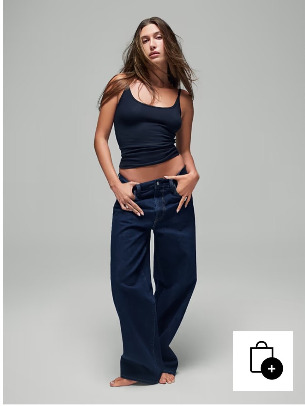 NWT Gap X Hailey Extra Baggy Dark Midnight 28
